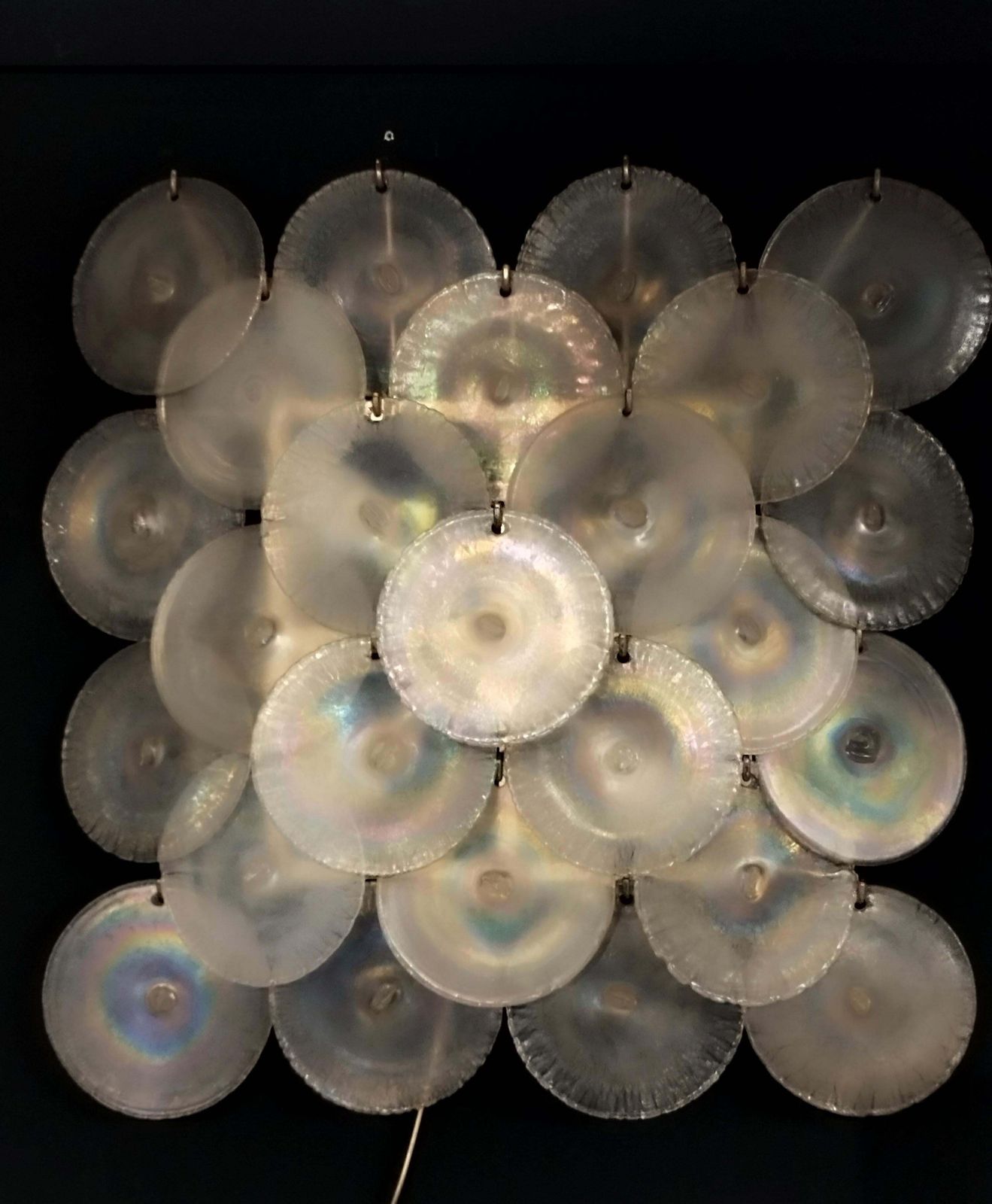 Carlo Nason For Mazzega Murano Glass Wall Lamp, Italy 1960s photo for sale