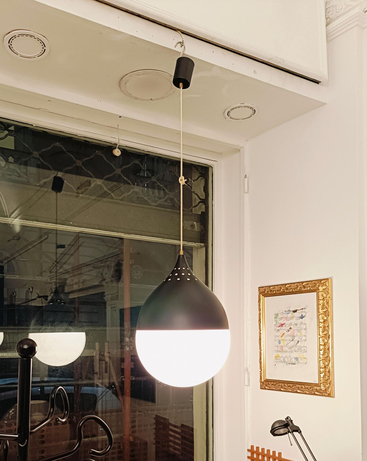 Stilnovo, Rare Suspension Lamp Mod. 622, Italy 1950s photo Lighting
