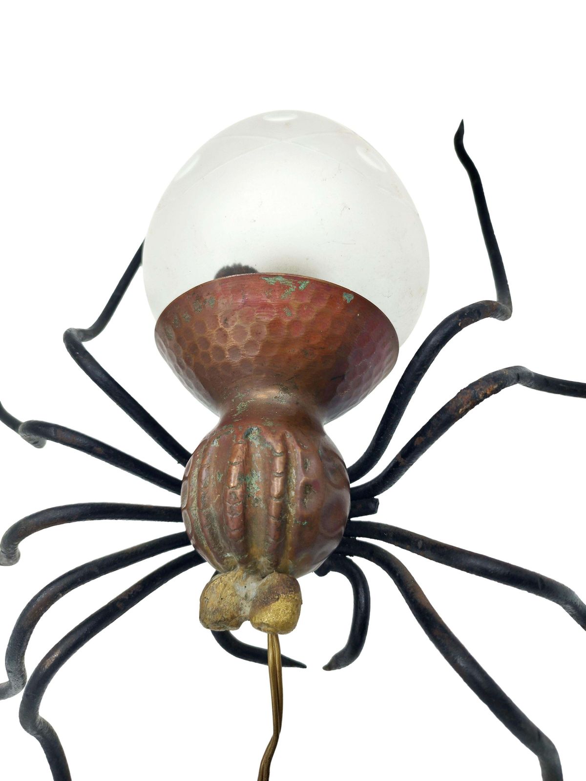 Metal And Glass Spider Wall Lamp, Italy, 1950s photo 1190.0