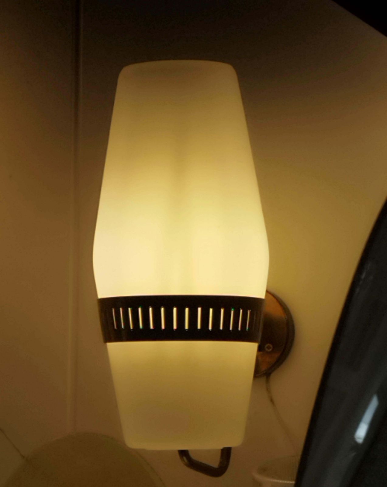 Stilnovo Model.2078 Brass And Glass Wall Lamp, Italy 1950s photo buy