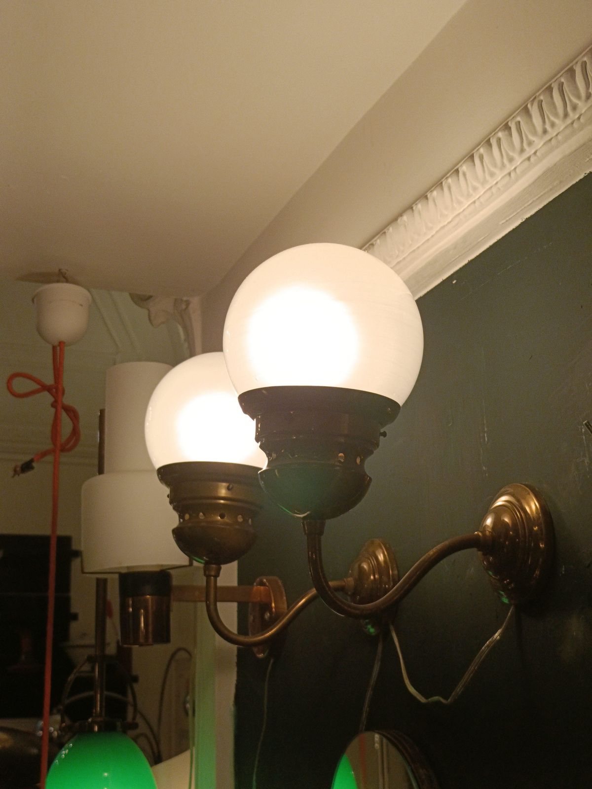 Luigi Caccia Dominioni For Azucena Pair Of Wall Lamp "Lp1," Italy 50' photo vintage