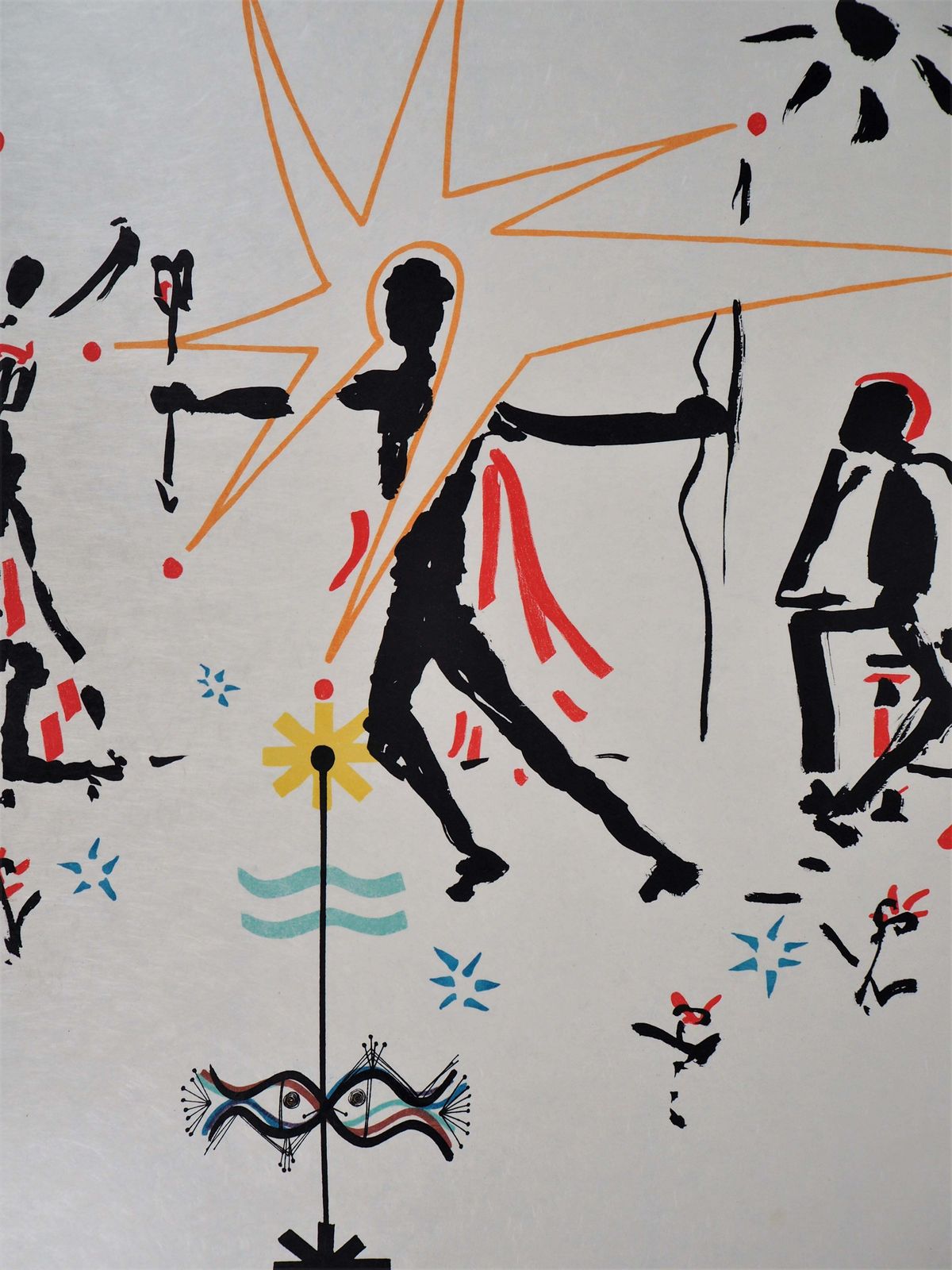 Jean Cocteaujean Cocteau And Raymond Moretti : Celebration   Original Hansigned Lithograph1973 photo furniture