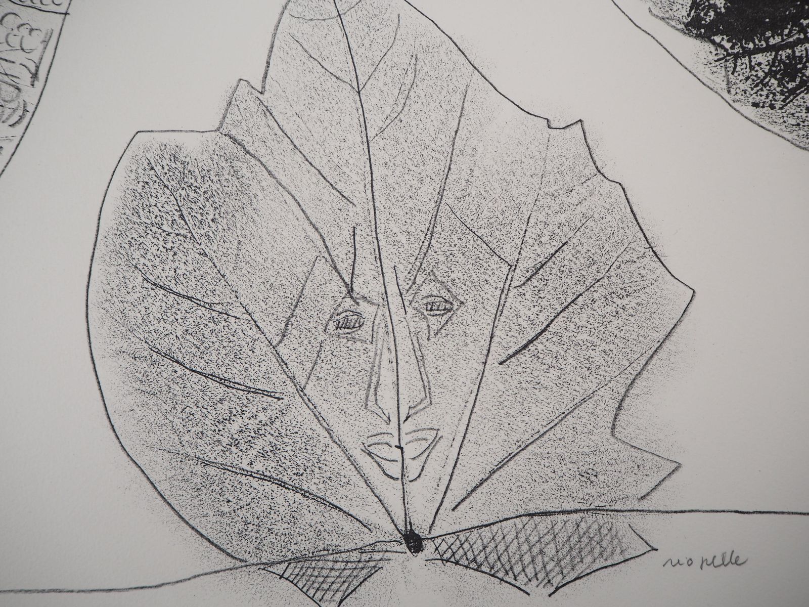 Jean Paul Riopelletribute To Nelligan : The Leafs   Original Lithograph, Handsigned1979 photo Art
