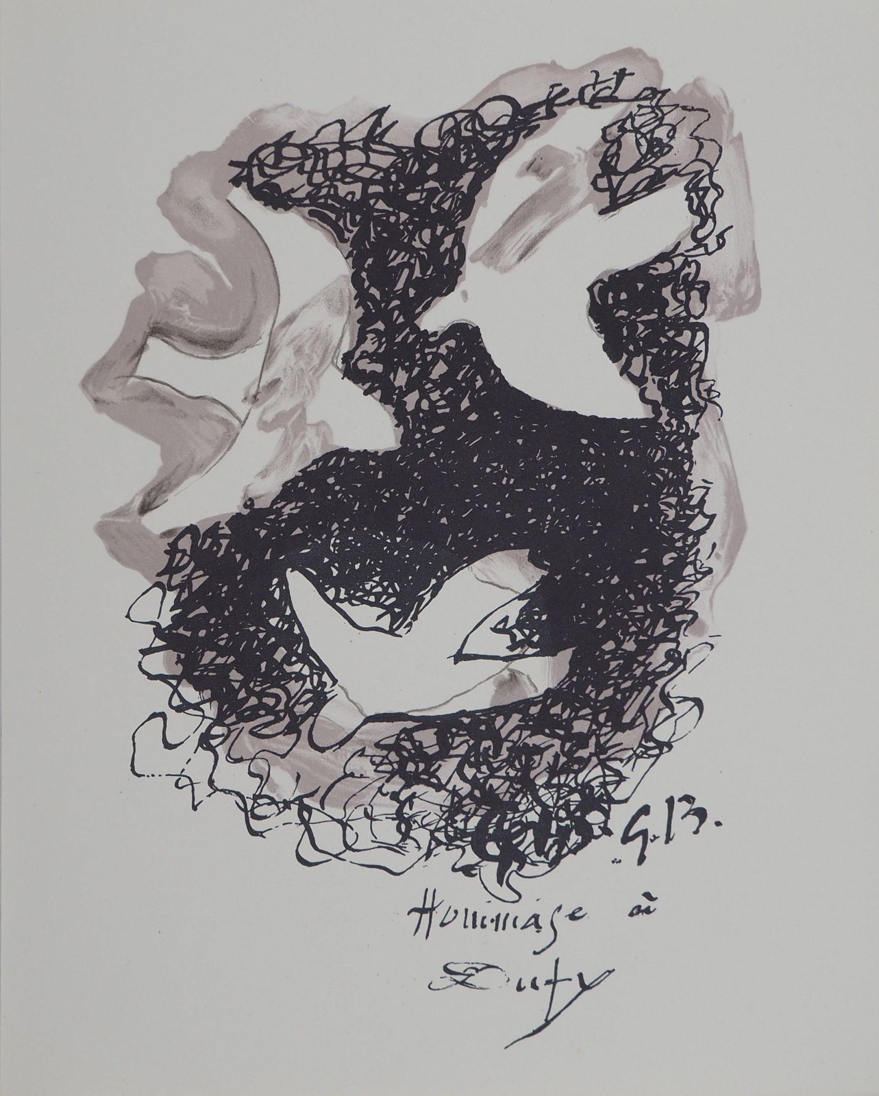 Georges Braquethree Birds Flying   Original Lithograph (Mourlot #82)1965