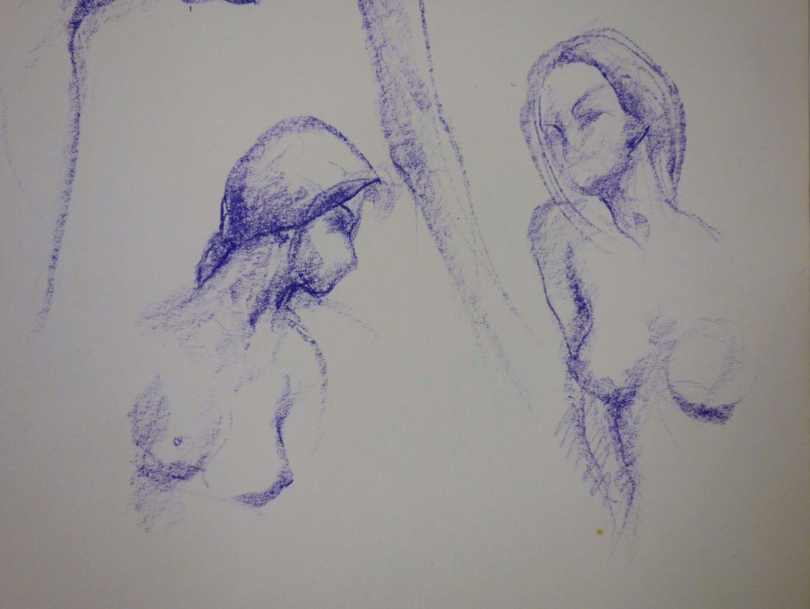 Gaston Coppensfour Studies Of Jeanne   Original Signed Charcoals Drawing photo for sale