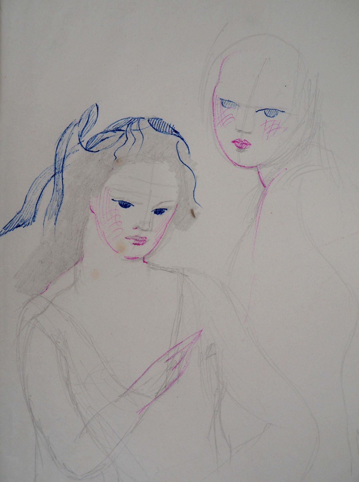 Marie Laurencinlovers   Original Ink And Pencil Drawing, 19531953 photo for sale