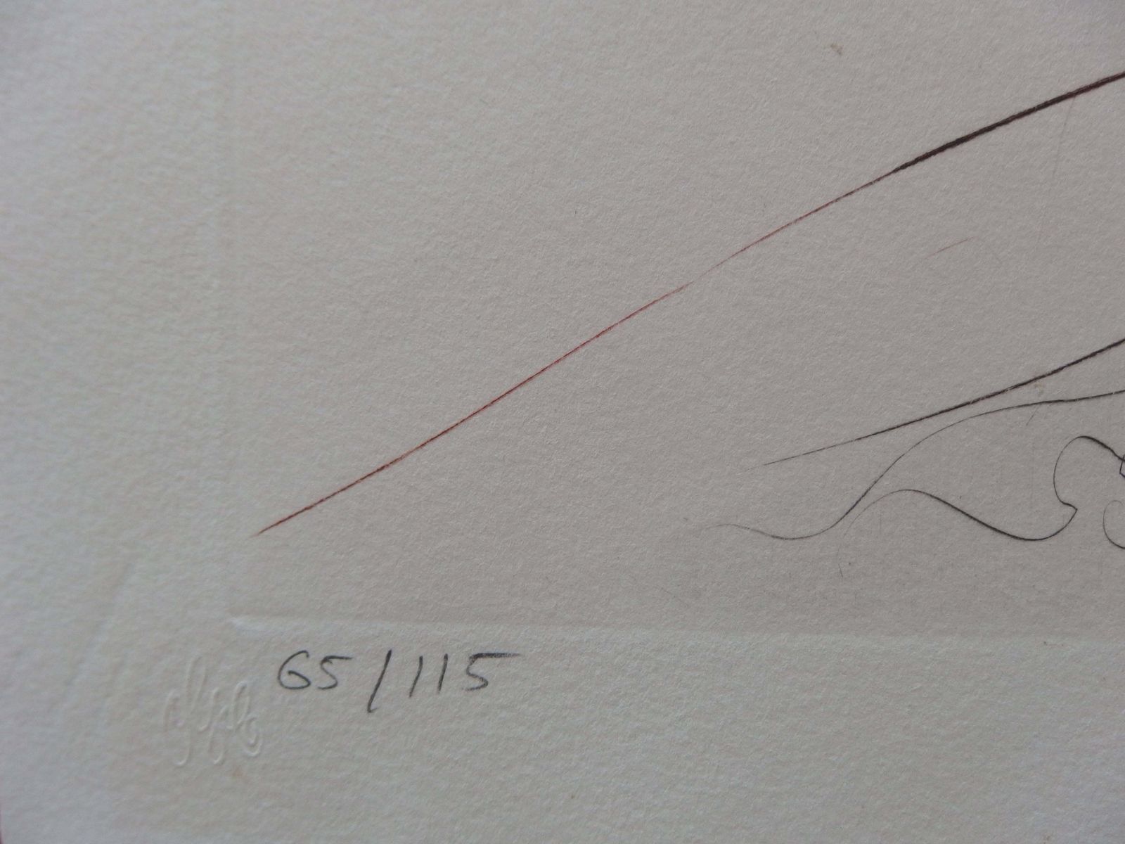 Tristan Blessé ("Tristan Wounded"), Original Etching, Handsigned1970 photo vinterior