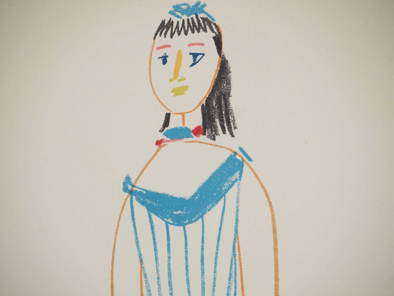 Pablo Picassocomédie Humaine : Circus Clown And Ballerina   Original Lithograph (Mourlot)1954 photo Art