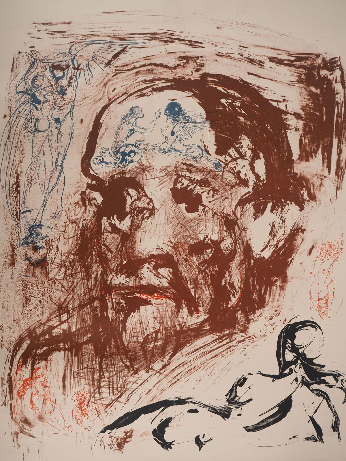 Salvador Dalí­Psychoanalysis : Tribute To Freud   Original Handsigned Lithograph (Field #72 3)1972 photo furniture