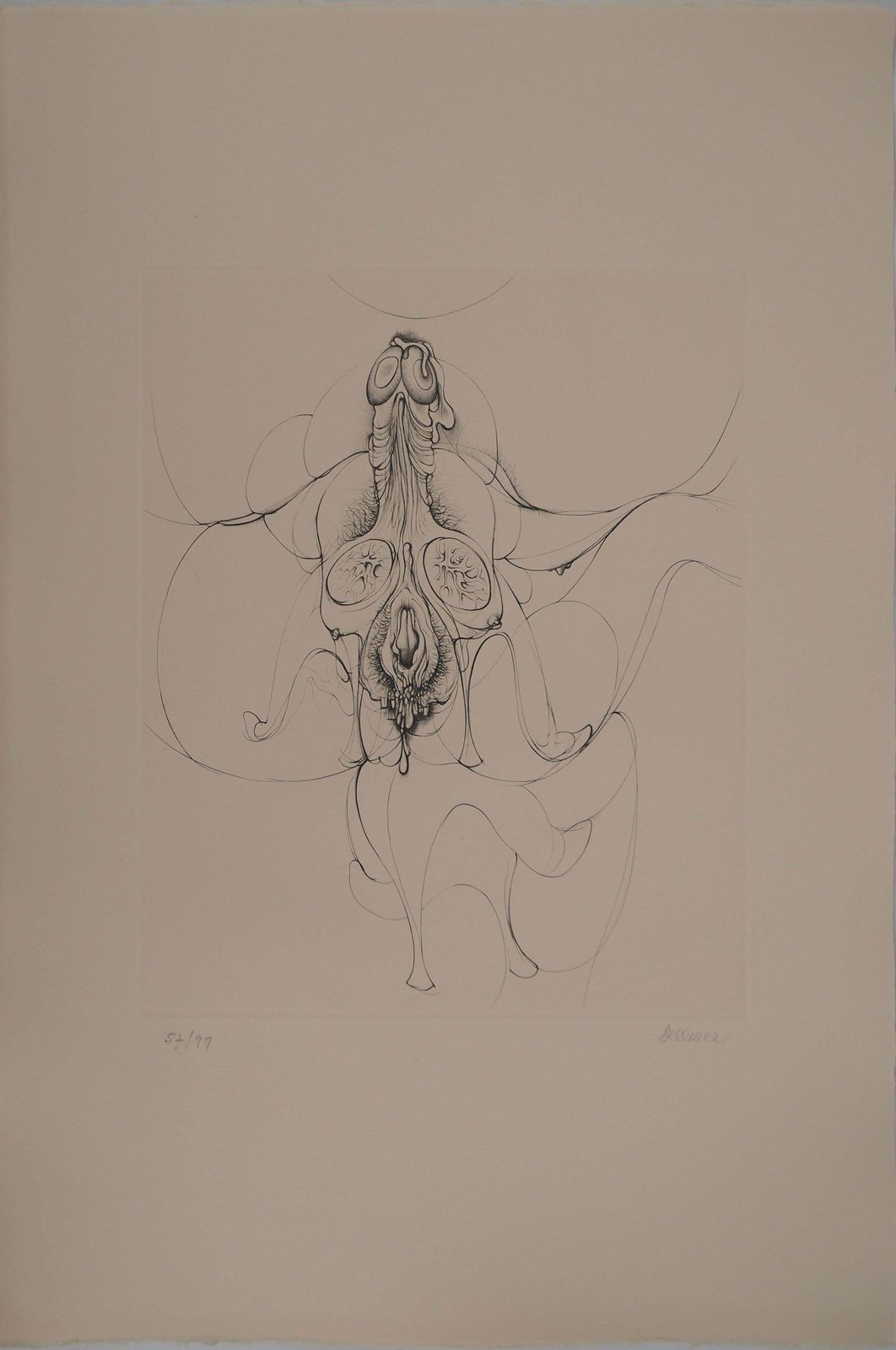 Hans Bellmerintimacy   Original Handsigned Etching   Limited /99 Copies (Flahutez #90)1971