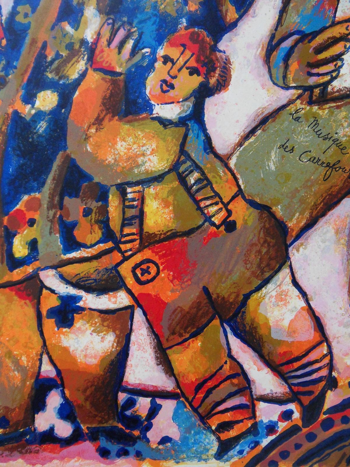 Théo Tobiassela Musique Des Carrefours   Original Handsigned Lithograph   200ex photo Art