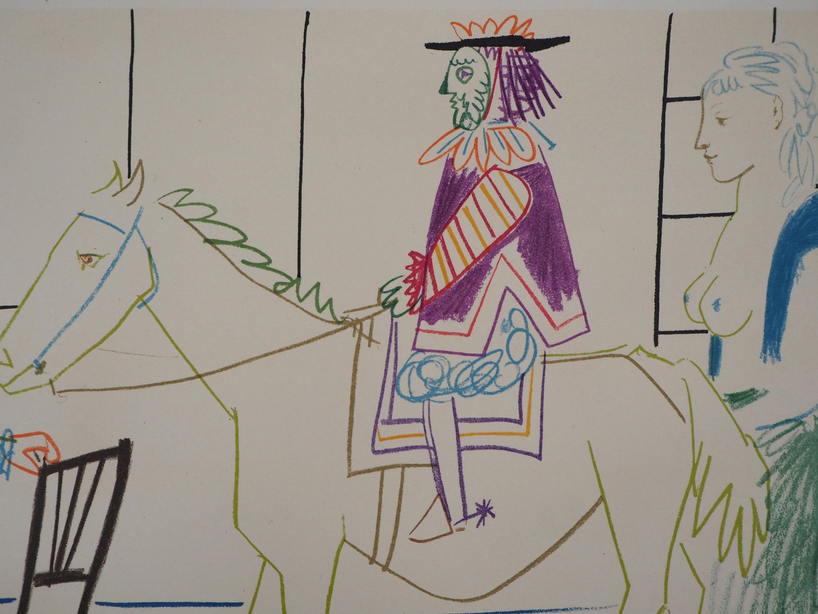 (After) Pablo Picassothe Parade   Lithograph On Wove Paper   Verve, Mourlot 1954 photo for sale