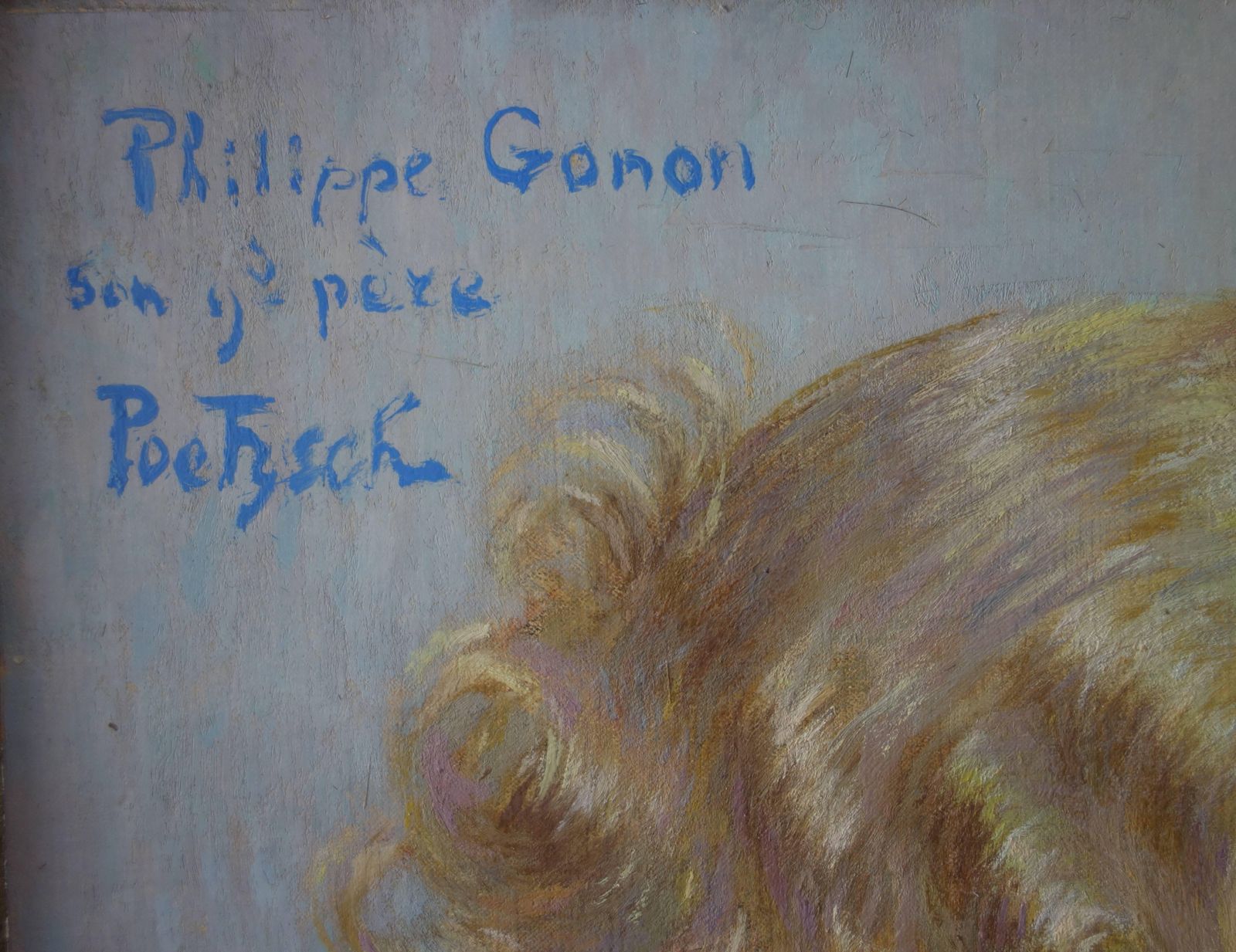 Gustave Poetzschblond Hair Boy   Original Signed Oil On Canvas   19341934 photo Art