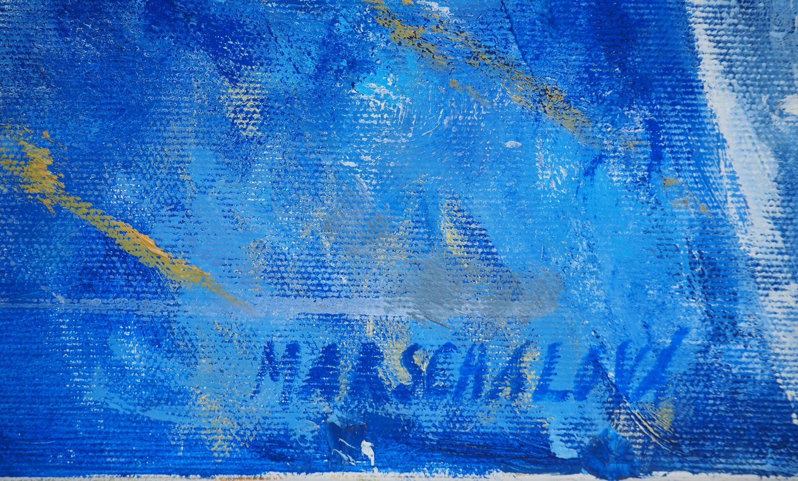 Zdeňka Marschalováthe Blue Swimmers   Original Oil On Canvas, Signed2022 photo for sale