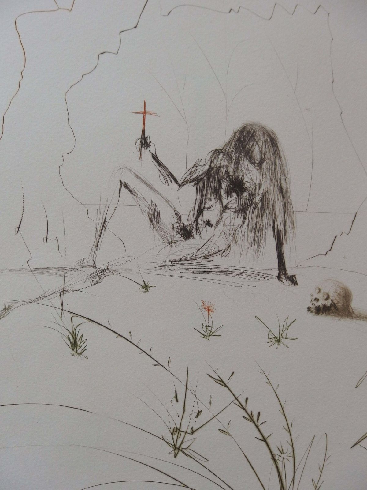 Frère Orgin, L'hermite ("Brother Orgin, The Hermit"), Etching, Handsigned1970 photo furniture