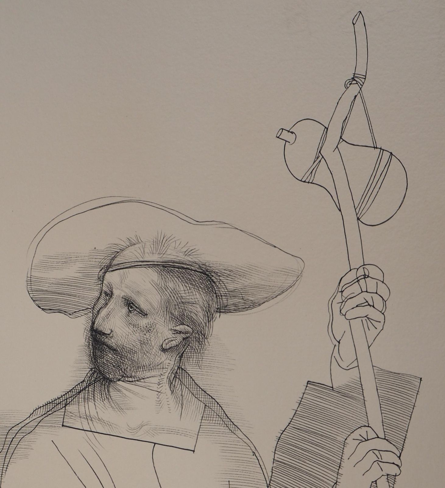 Miguel Condelovers And Pilgrim   Original Ink Drawing, Handsigned1993 photo vinterior