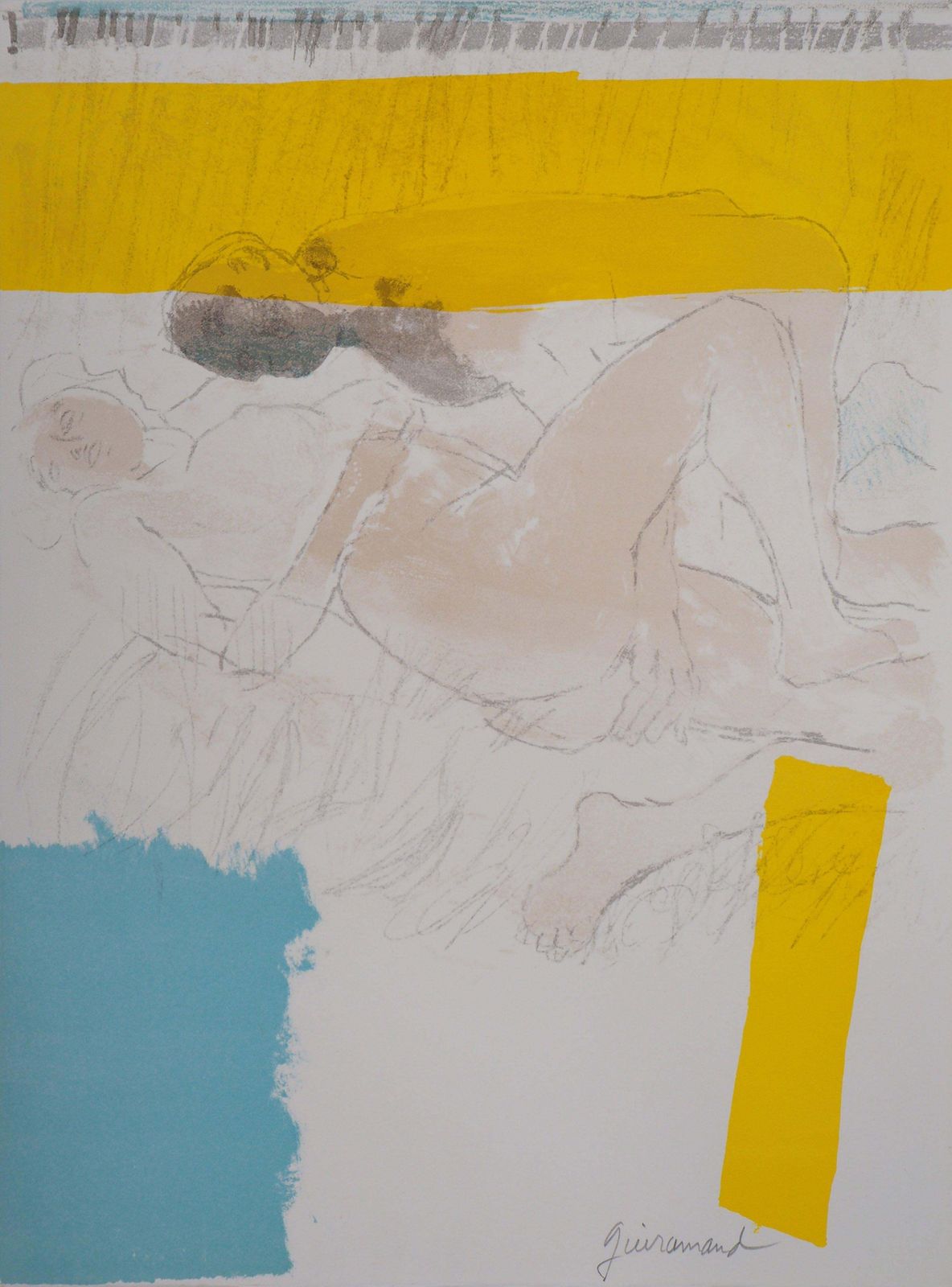 Paul Guiramandlovers In The Early Morning   Original Handsigned Lithograph1966