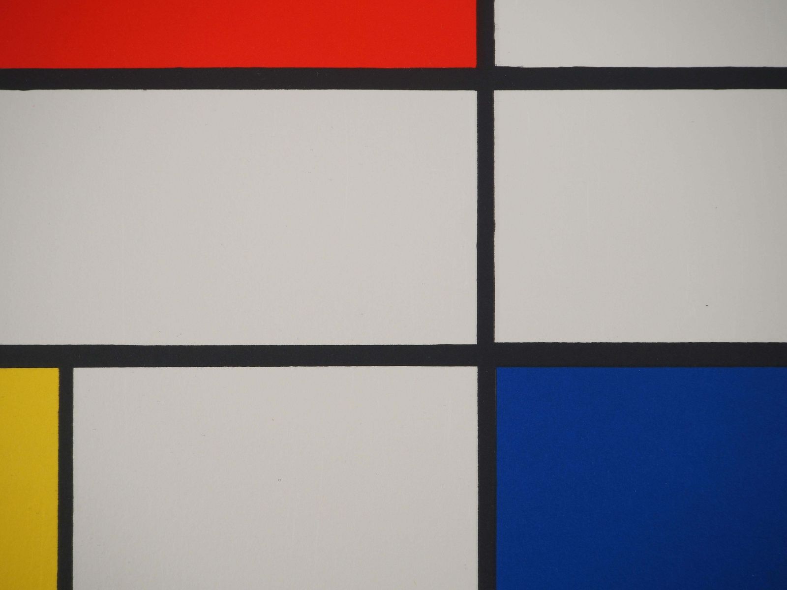 photo furniture Composition C N°III In Red, Blue And Yellow   Lithograph