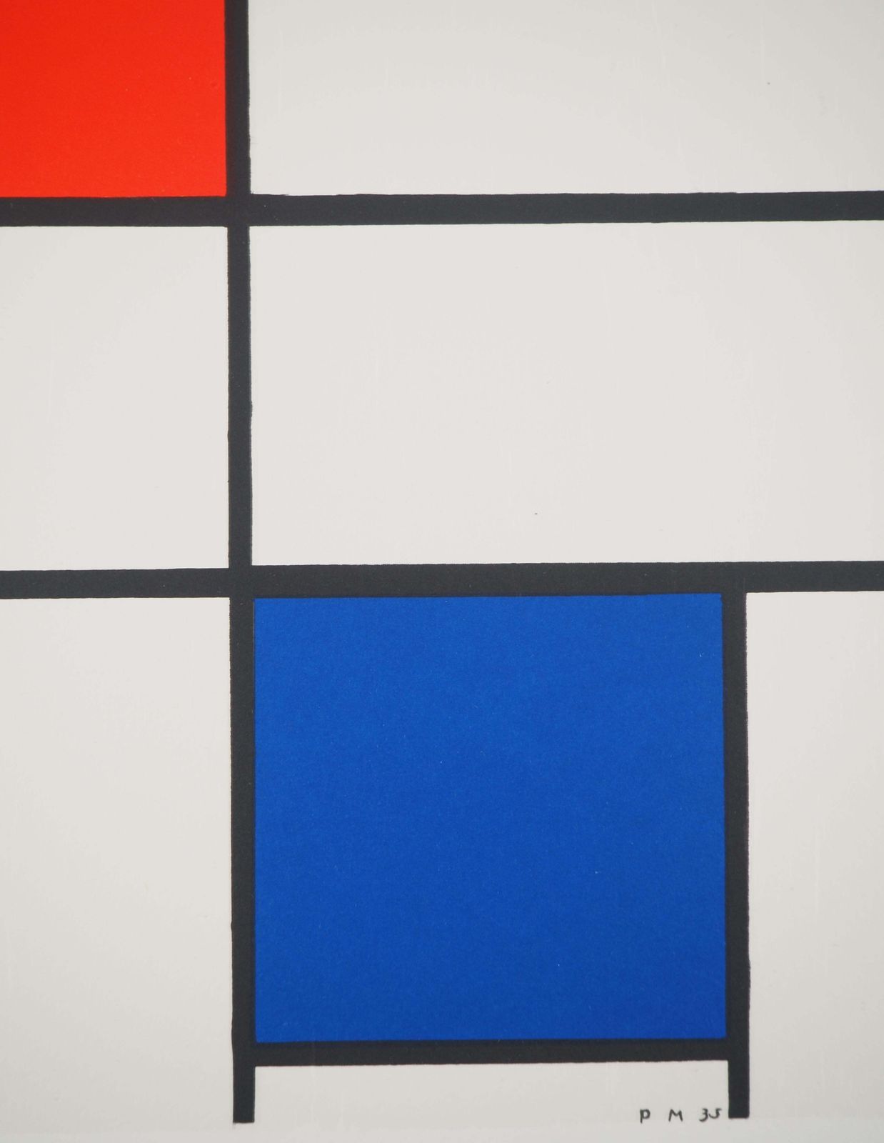 photo for sale Composition C N°III In Red, Blue And Yellow   Lithograph