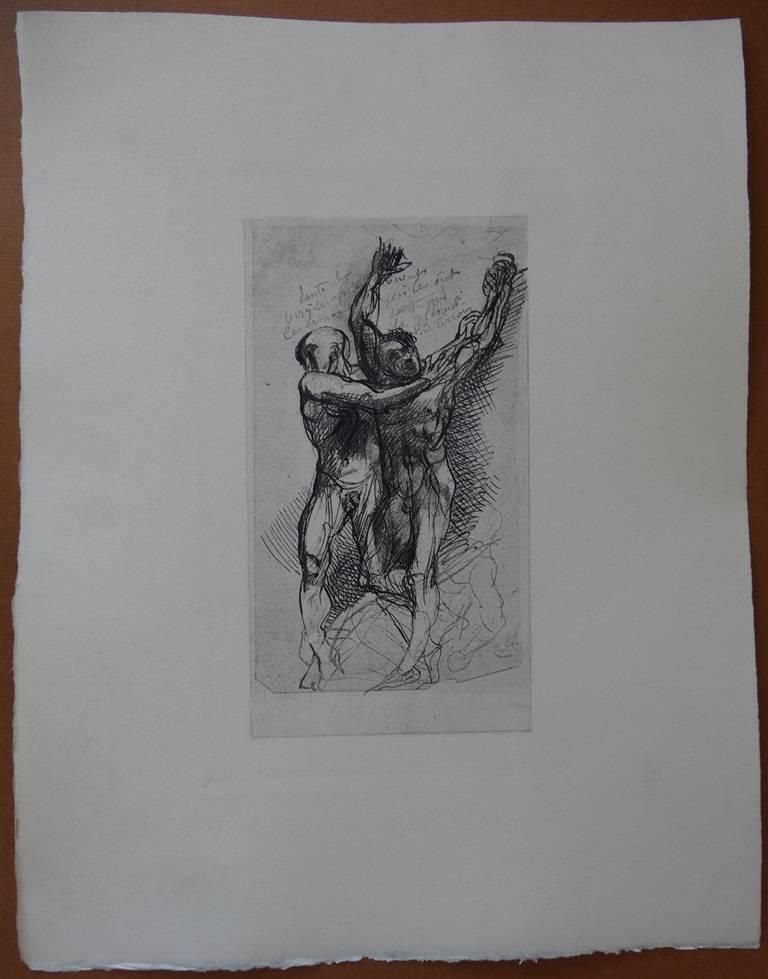 Auguste Rodindante & Virgilus   Etching, (Ed. Goupil, 1897)1897 photo furniture