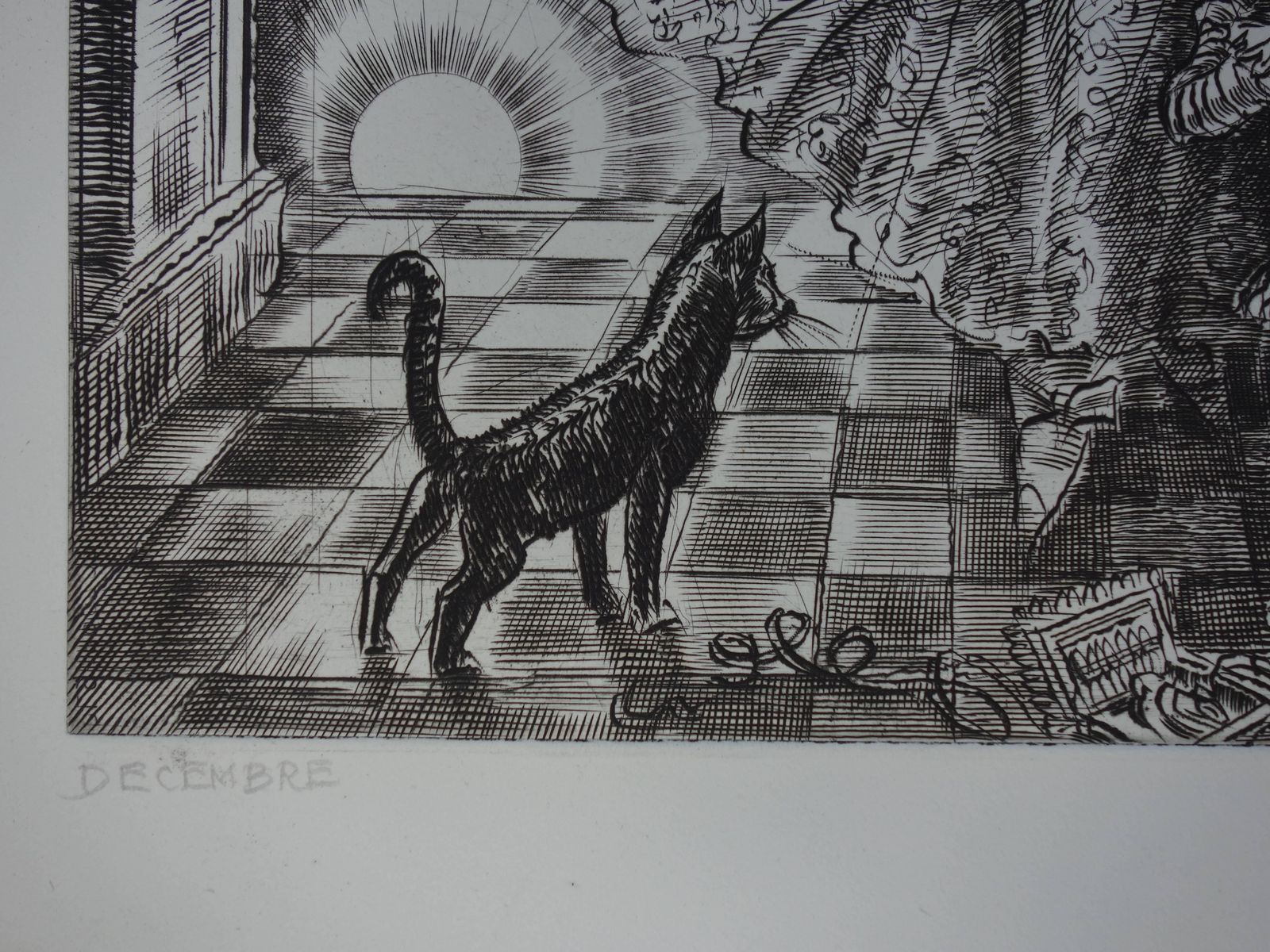 Albert Decarisdecember : Christmas Tree   Original Handsigned Etching   Exceptional N° 1/100 photo Art