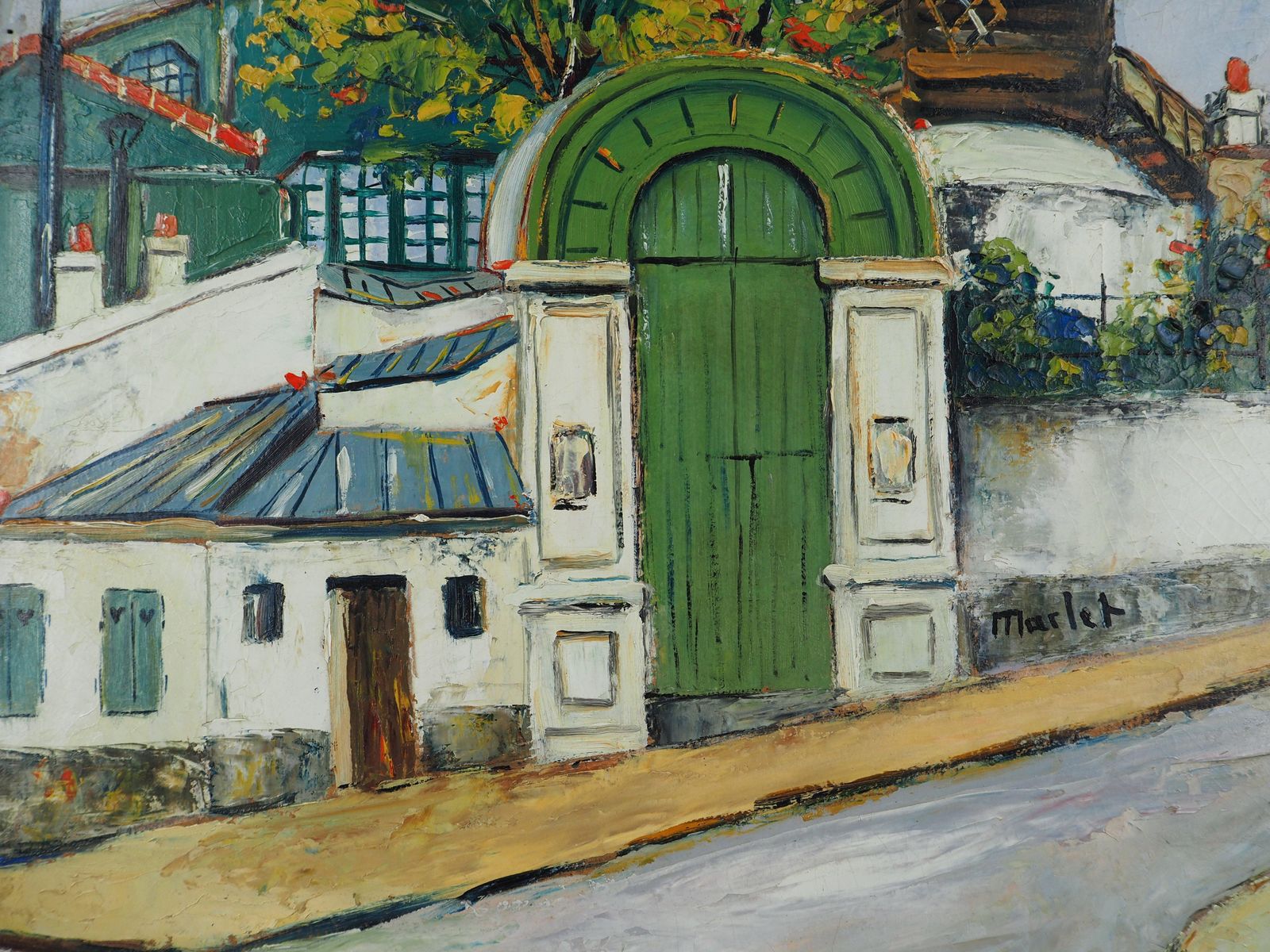 Art élisée Macletparis, Montmartre : Moulin De La Galette (The Mill)   Oil Painting   Signed photo