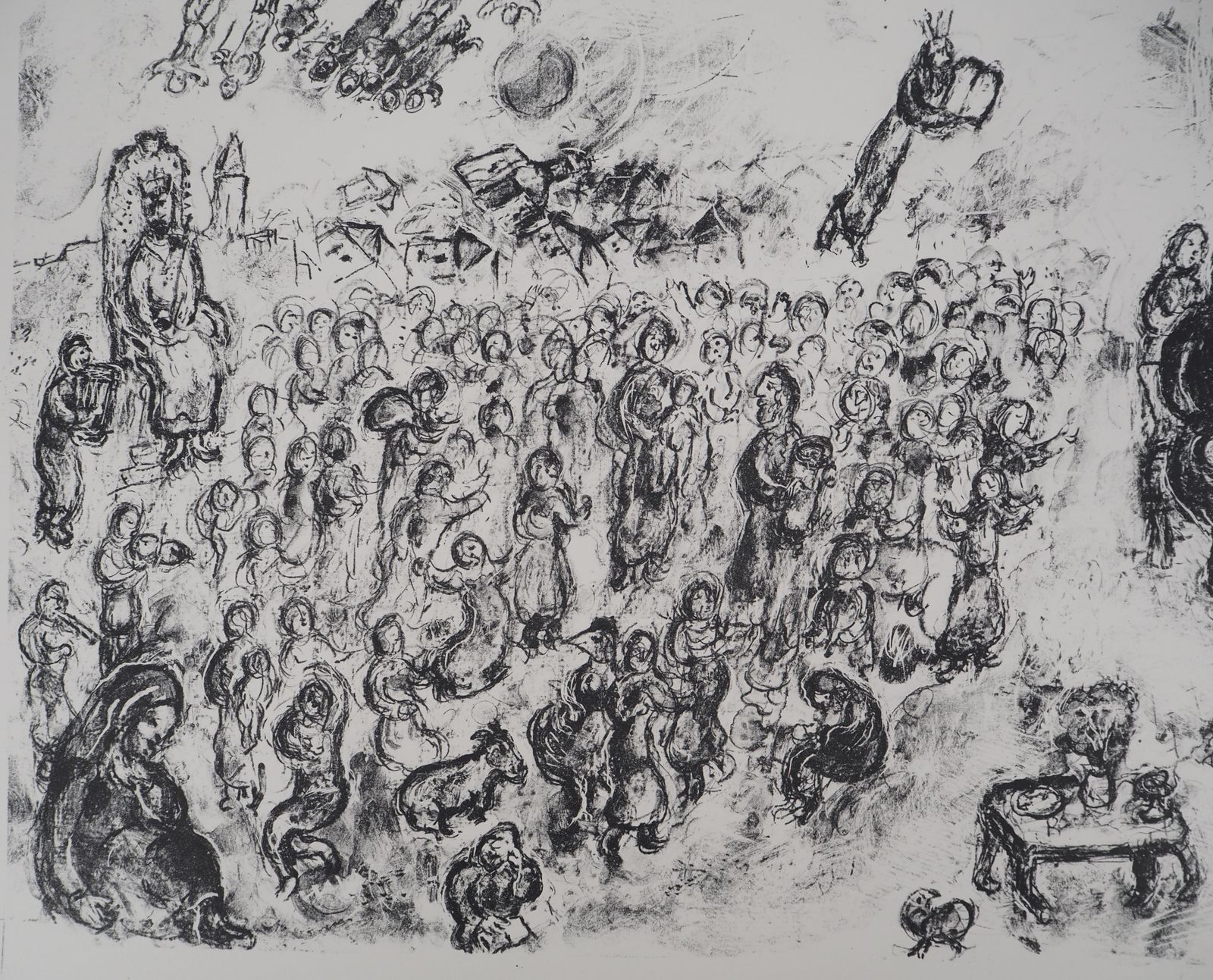 Marc Chagalla Bible Overview   Original Lithograph (Mourlot #746)1976 photo for sale