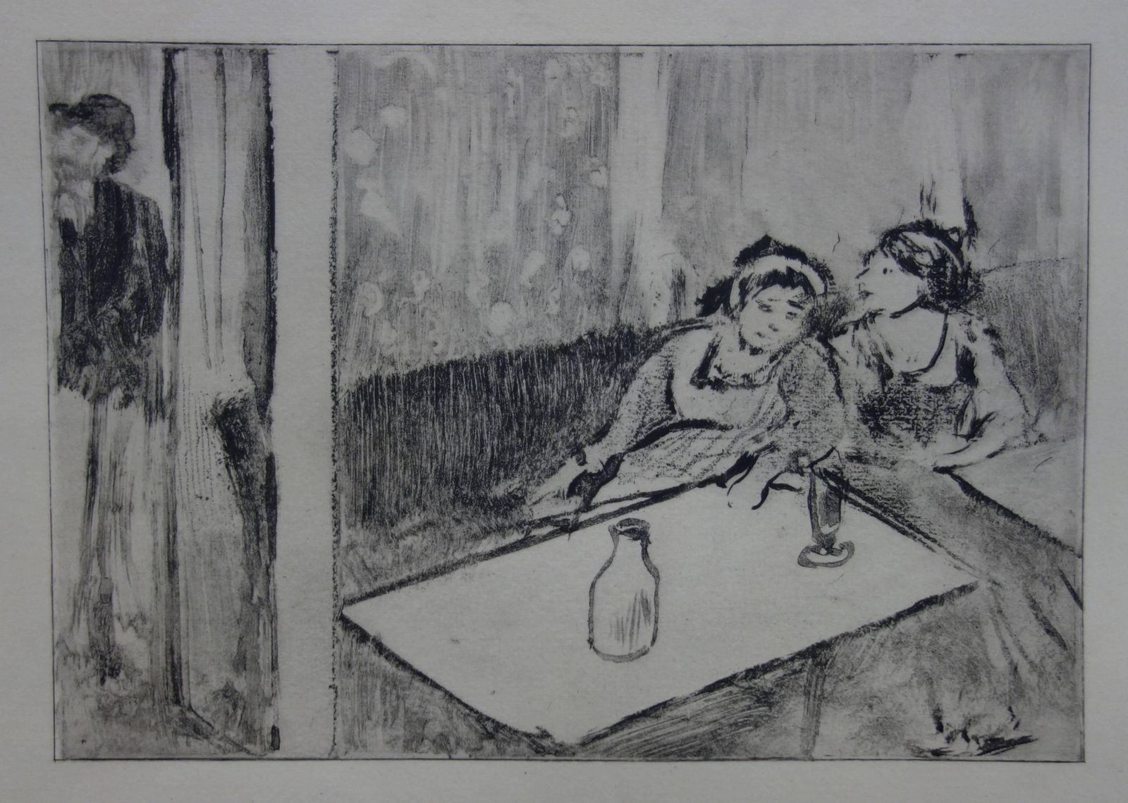 (After) Edgar Degaswhorehouse Scene : Champagne Before Love   Etching1935 photo for sale