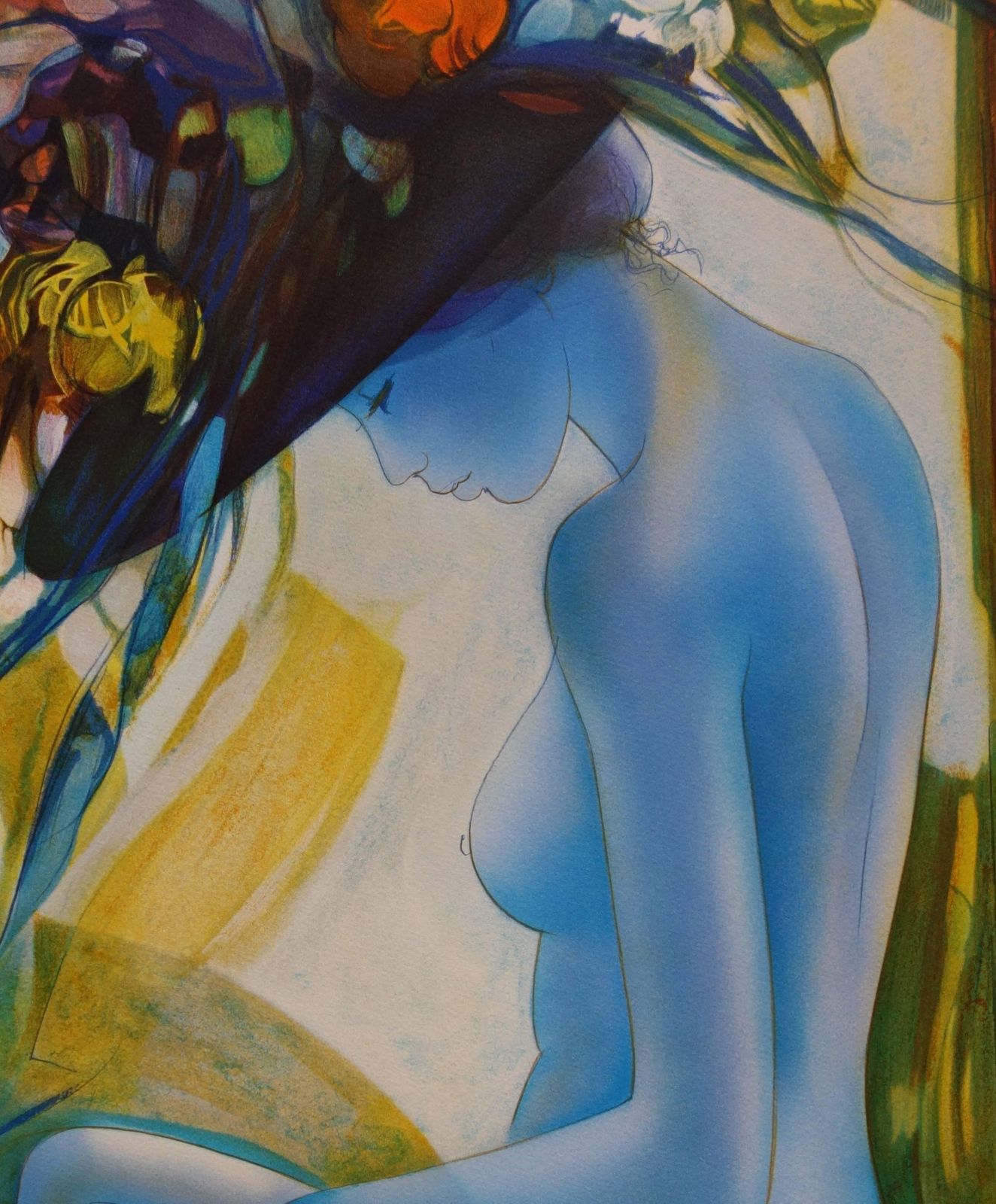 Jean Baptiste Valadiewoman With Tall Hat   Original Handsigned Lithograph   199ex photo Art