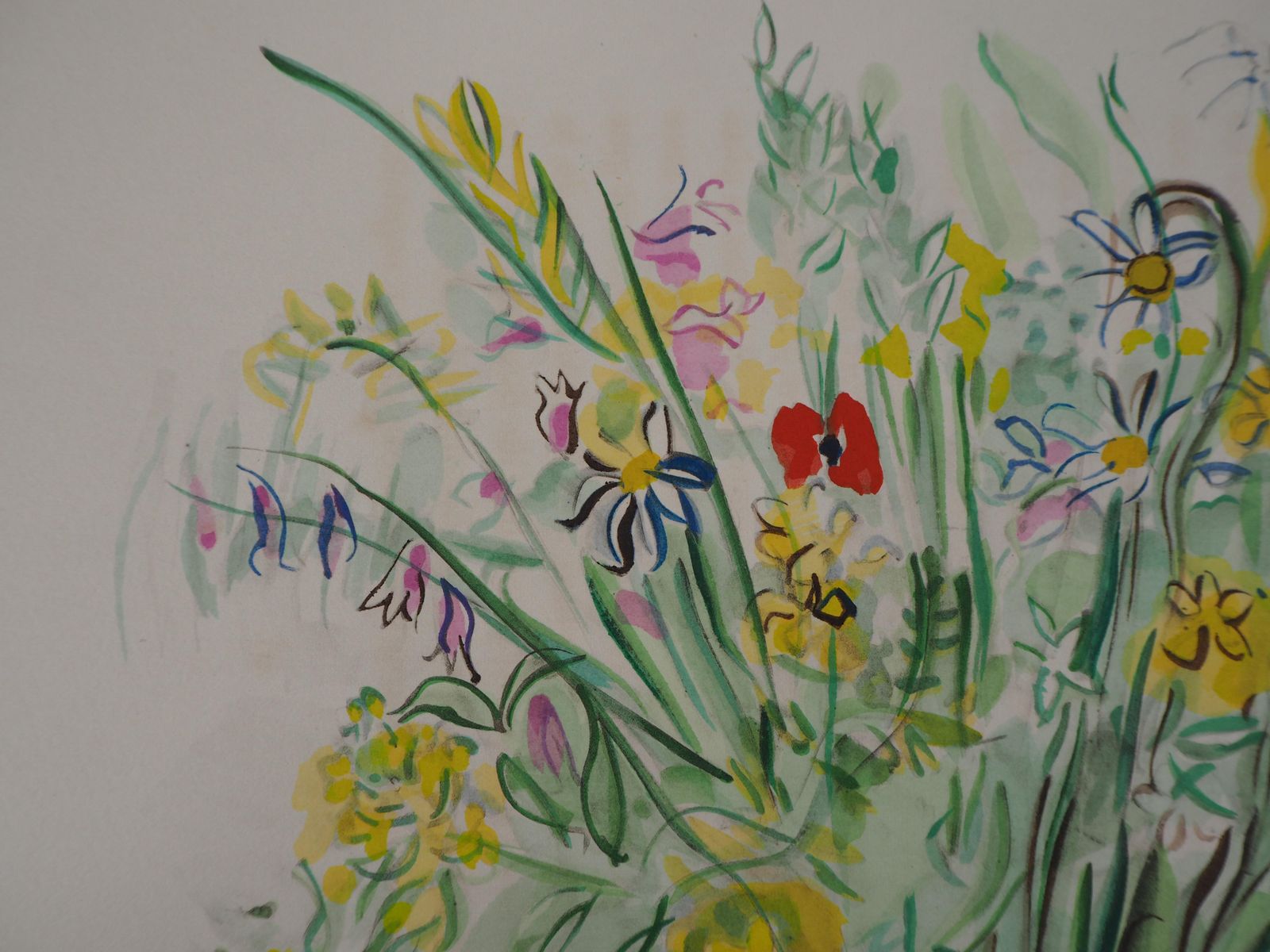 Raoul Dufysummer Garden : A Bunch Of Flowers   Original Lithograph1953 photo Art