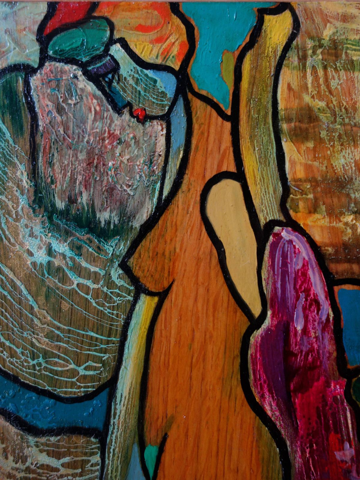 Hassan Ertugrul Kahramannude Woman Profile   Original Painting On Panel   Handsigned1989 photo furniture