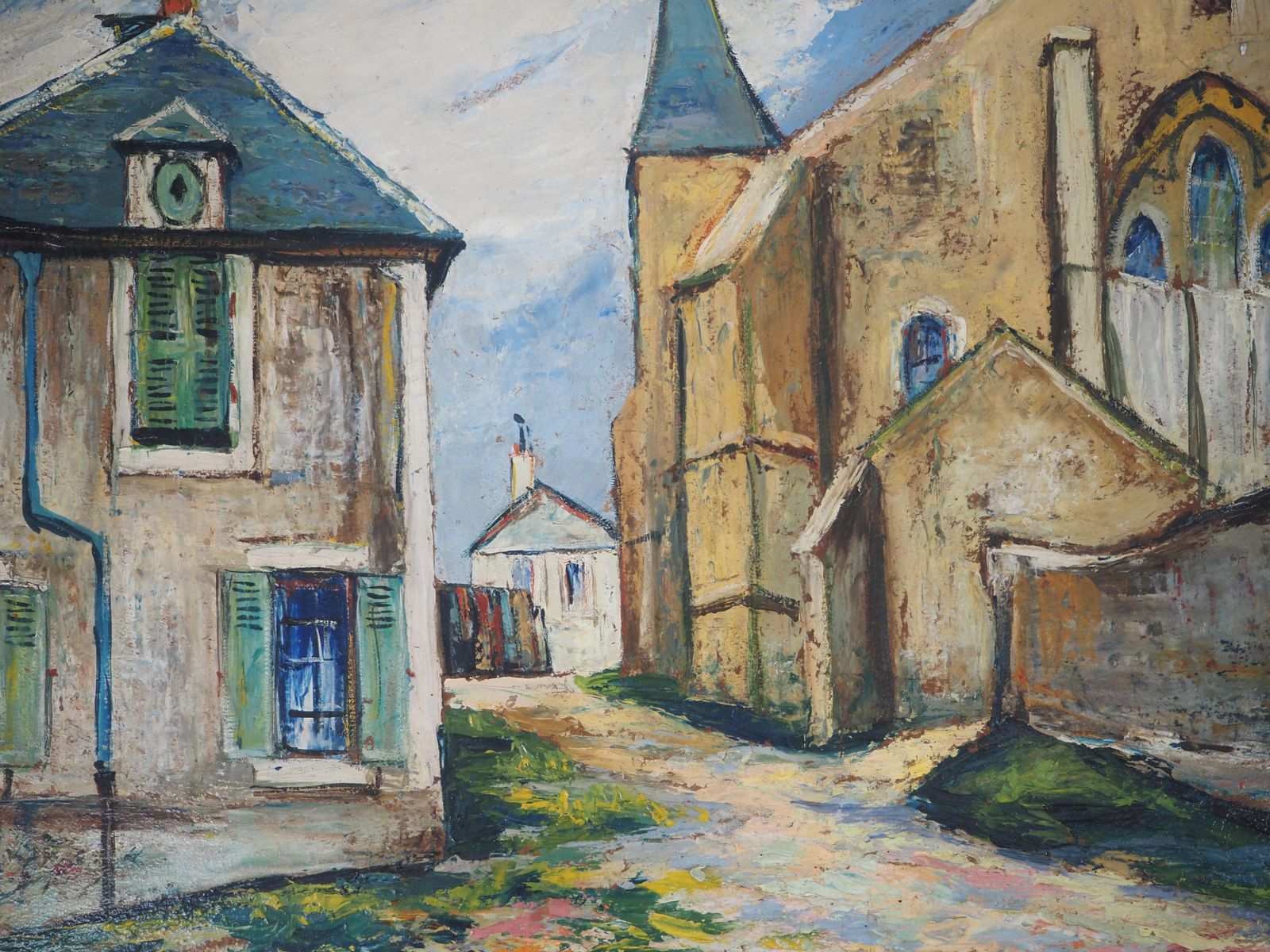 élisée Macletnormandy : The Old Roman Church   Original Oil On Panel   Signed (Cottel #217) photo vinterior