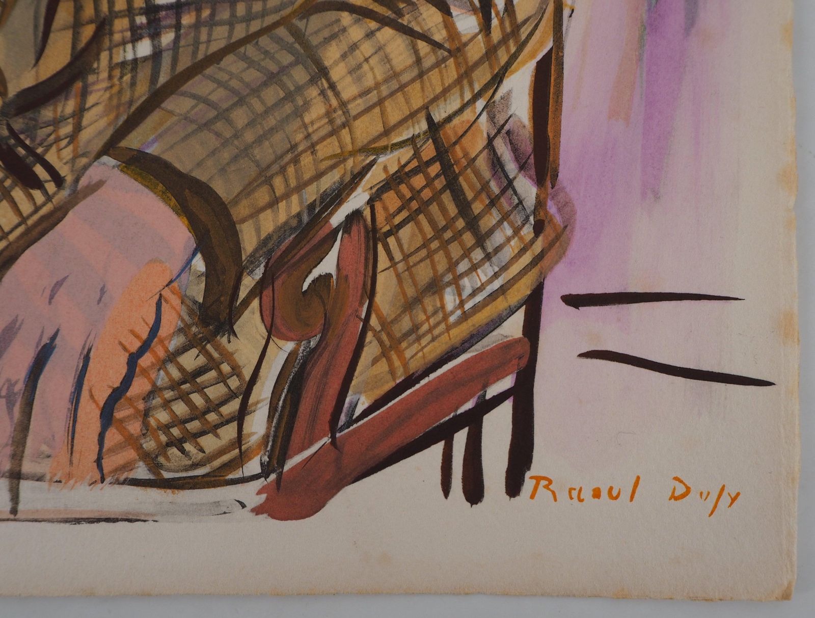 Raoul Dufyself Portrait (The Artist In A Armchair)   Original Lithograph1953 photo for sale