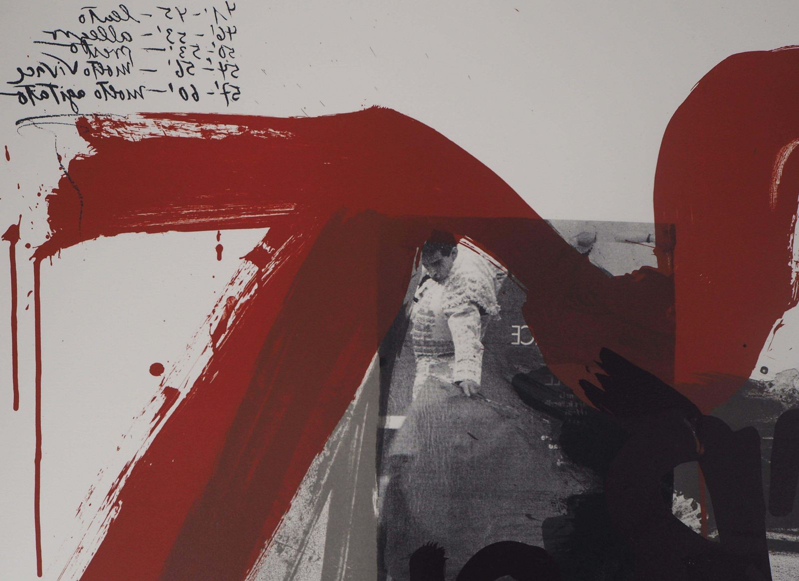 Wolf Vostellthe Scream,  The Torero   Original Handsigned Lithograph   Ltd 85 Cop (Fluxus)1990 photo buy