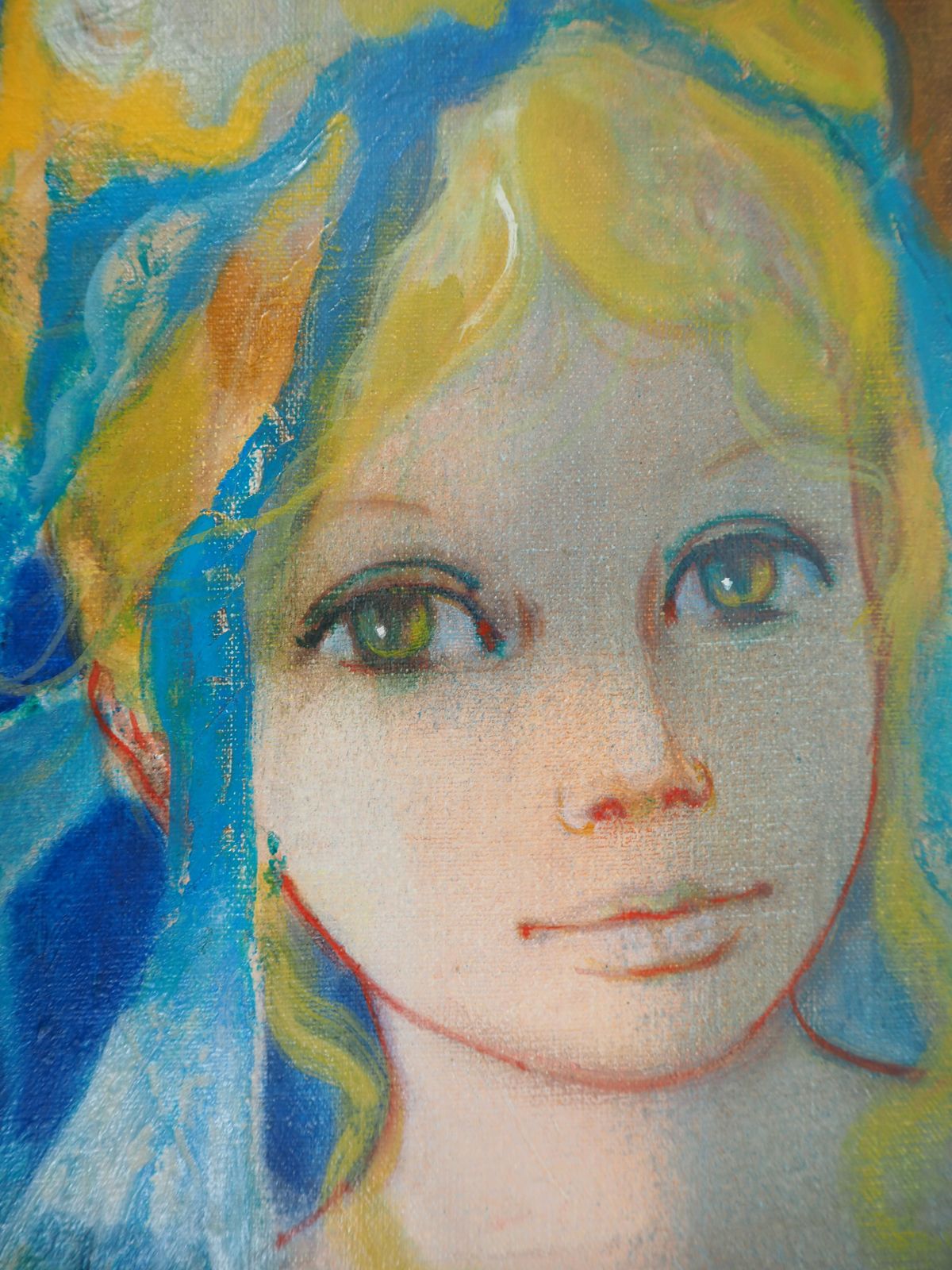 Jean Baptiste Valadiegirls With Ribbons In The Hairs   Original Handsigned Oil On Canvas #Framed1975 photo 1190.0