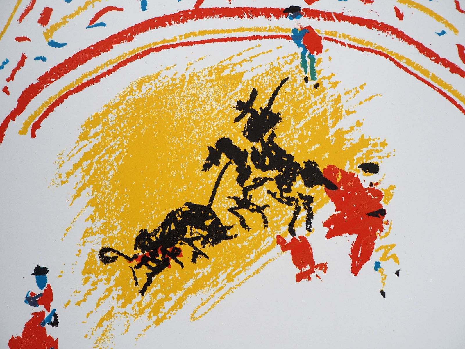 Bullfight, The Arena   Vintage Lithograph Exhibition Poster # Mourlot1982 photo vinterior