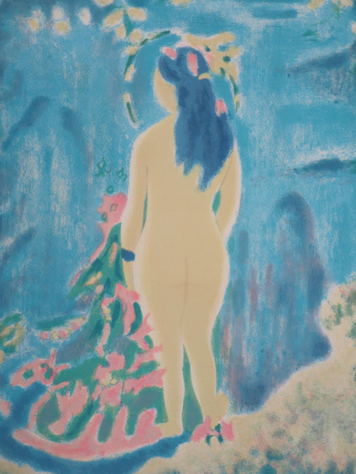 Jules Cavaillestribute To Cezanne : The Bather   Original Handsigned Lithograph1966 photo 170.0