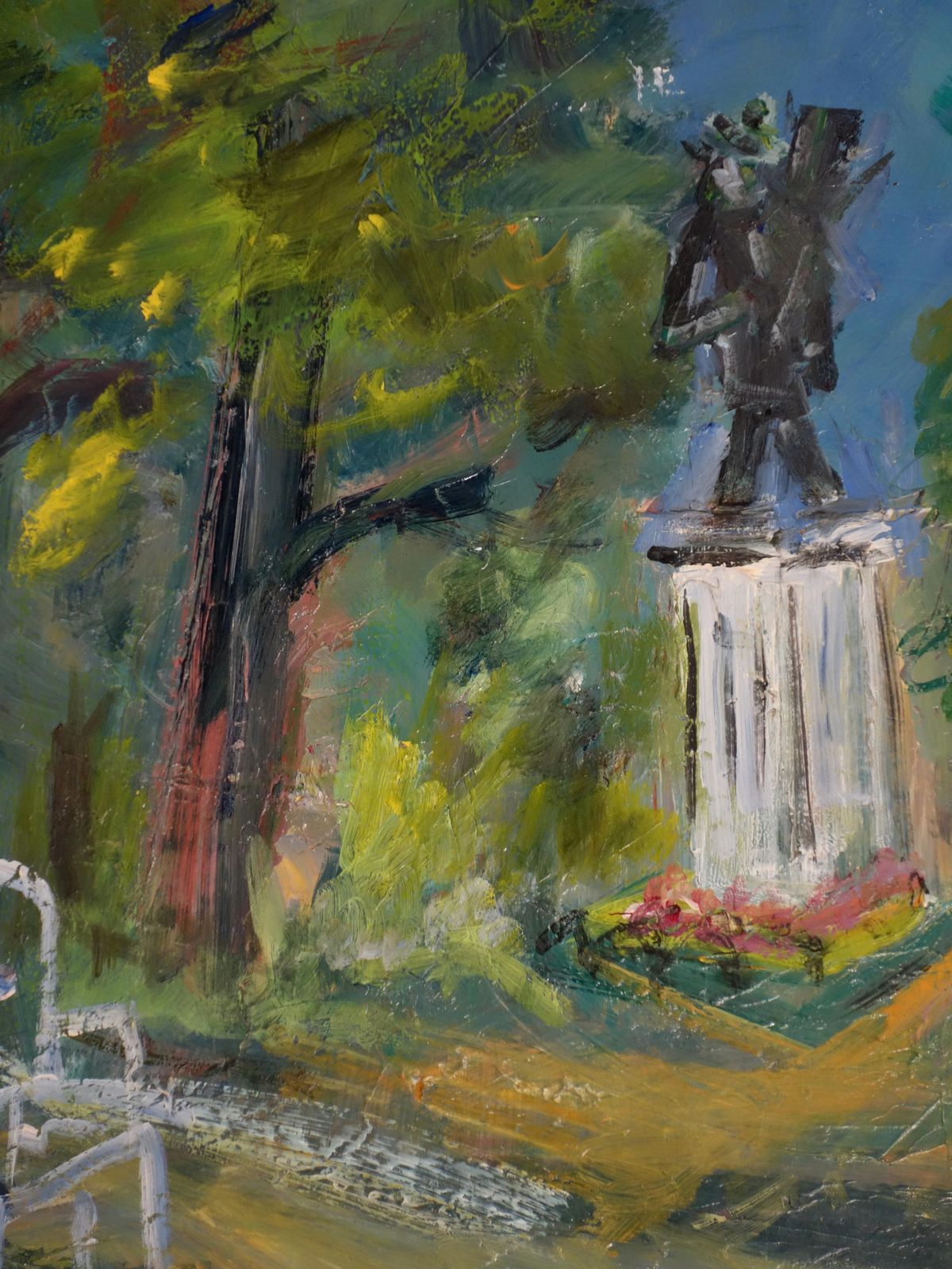 Roland Dubucauvers Sur Oise : Van Gogh Square   Oil On Canvas photo Art