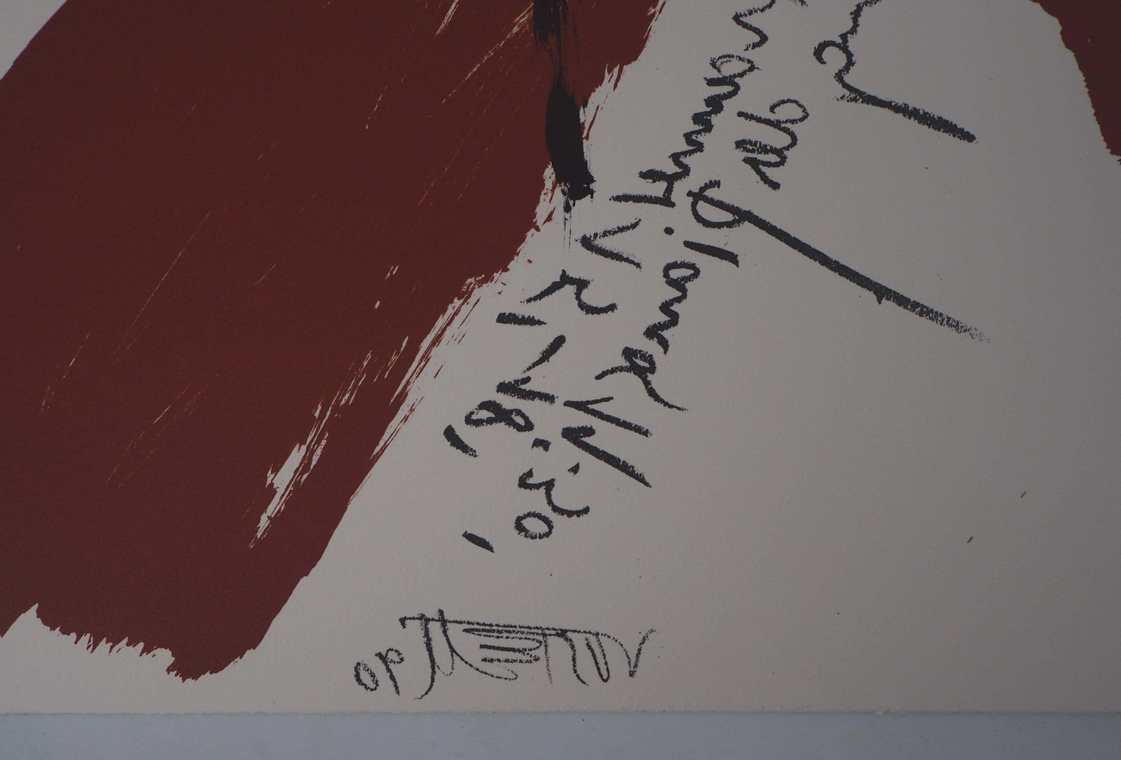 Wolf Vostellthe Scream,  The Ground   Original Handsigned Lithograph   Ltd 85 Cop (Fluxus)1990 photo Art