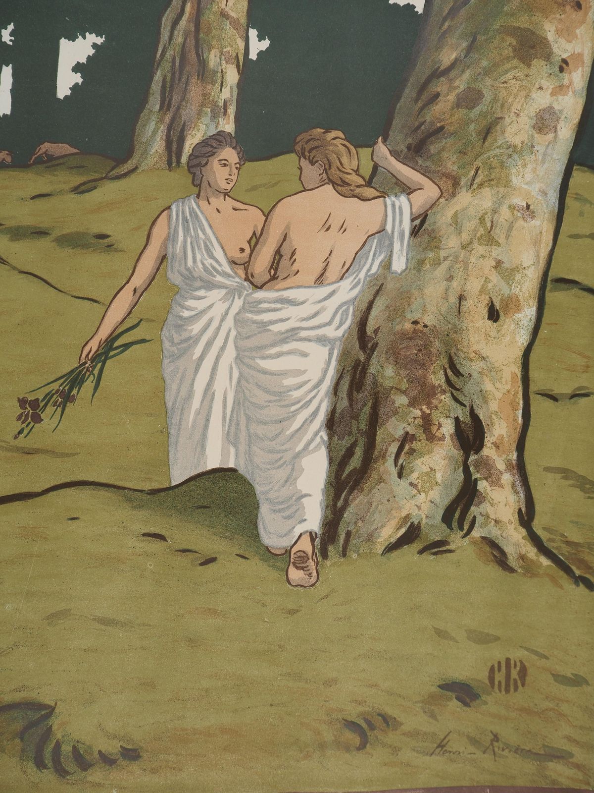 photo buy Henri Riviereart Nouveau : Golden Age, Peaceful Life In The Forrest   Original Lithograph1898