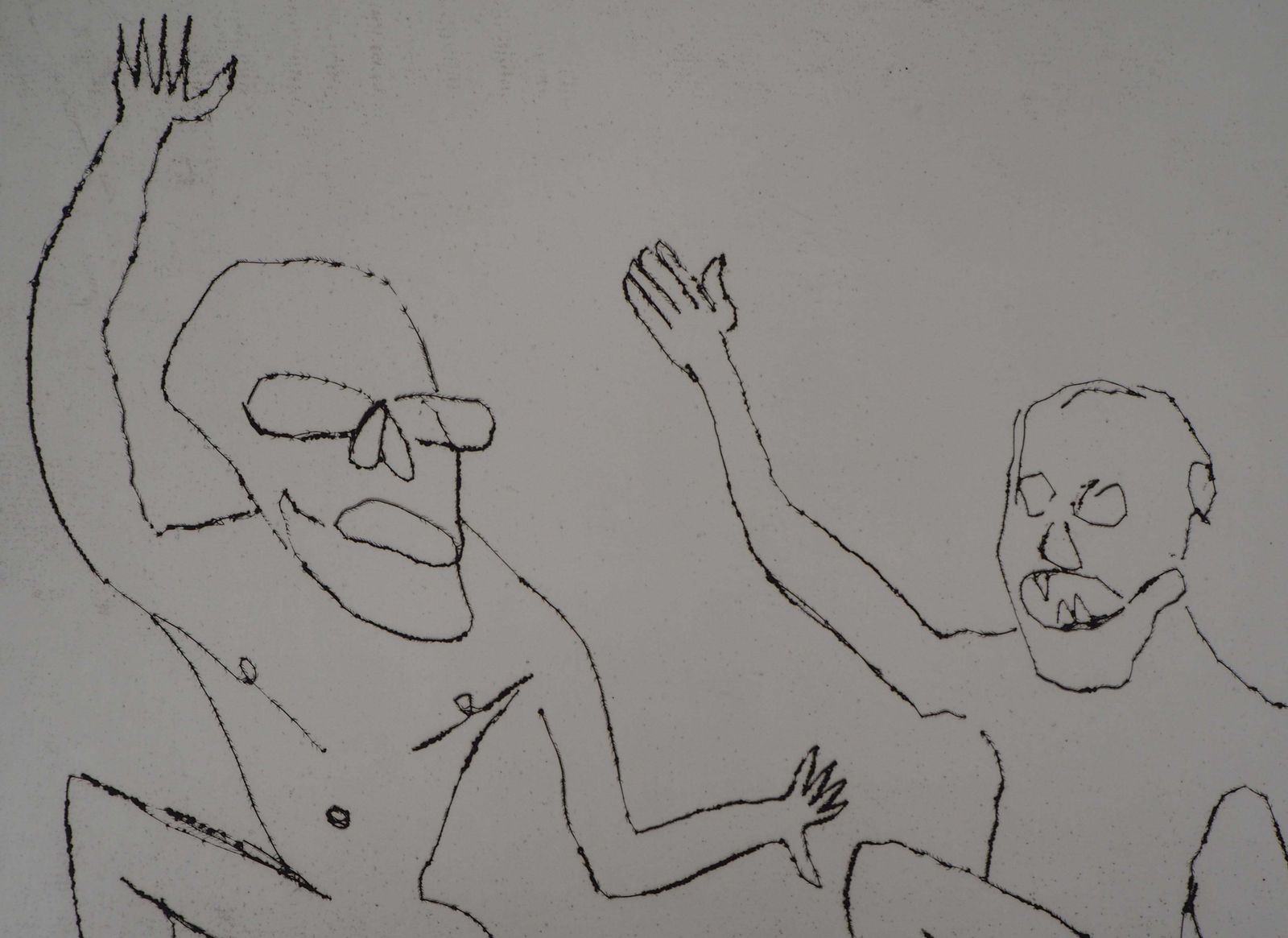 Alexander Caldersanta Claus : Two Men   Original Handsigned Etching1974 photo for sale
