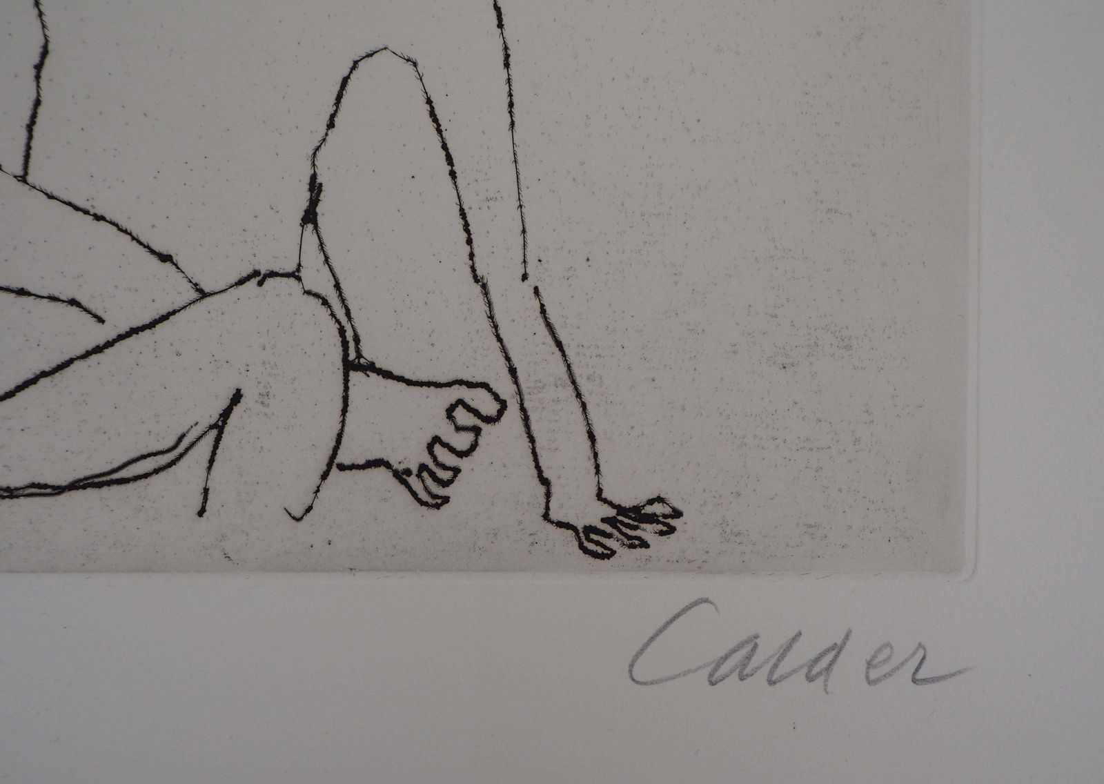 Alexander Caldersanta Claus : Two Men   Original Handsigned Etching1974 photo 1020.0