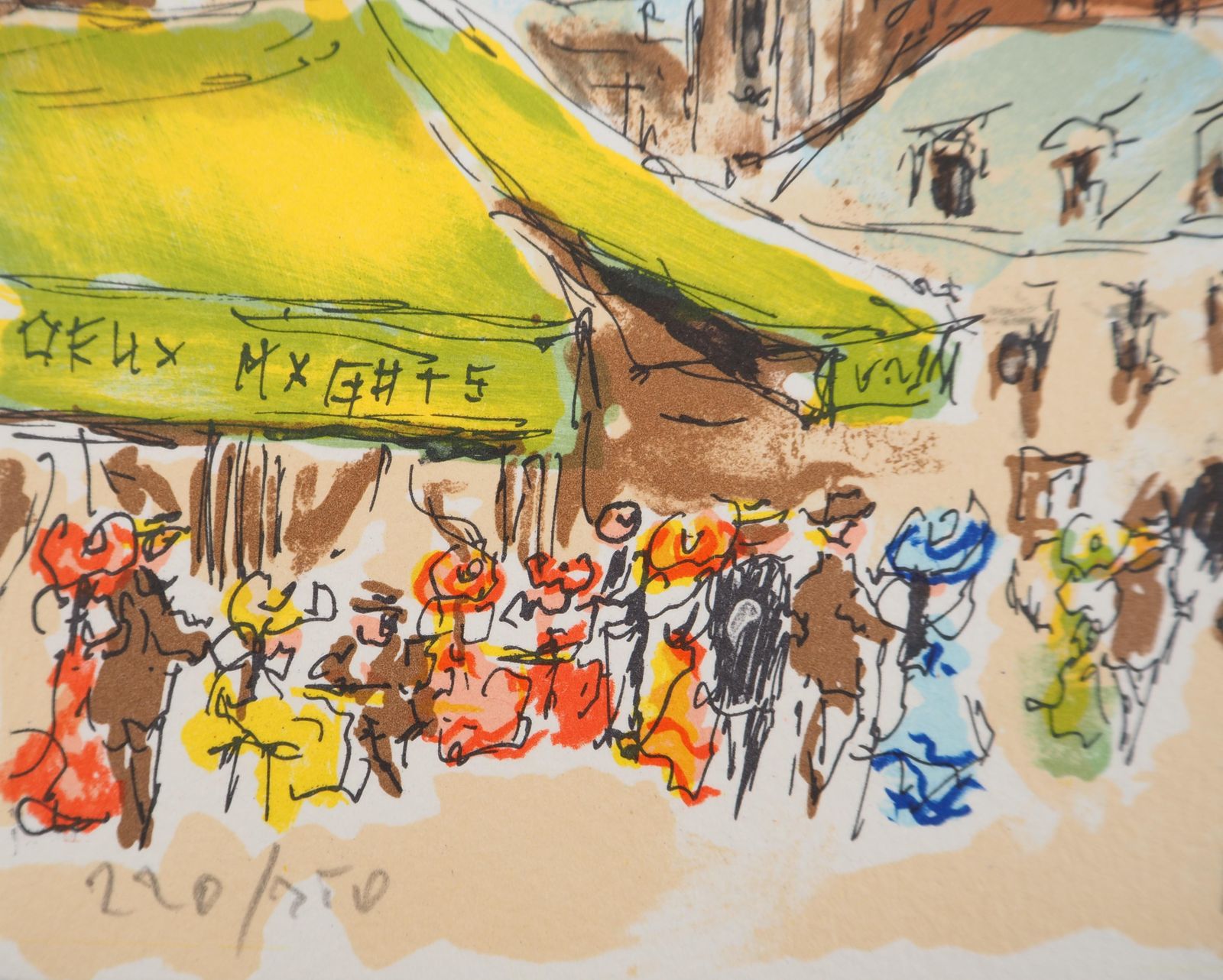 Urbain Huchetparis : Saint Germain Des Pres   Original Lithograph Handsigned And Numbered1980 photo Art