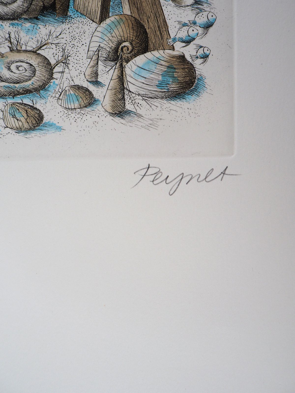 Raymond Peynetastrology   Zodiac : Pisces (Fish)   Original Etching Handsigned, 1979 1979 photo furniture