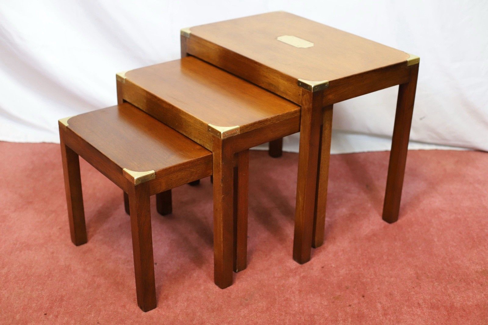 Lovely Campaign Style Nest Of Three Tables photo Furniture