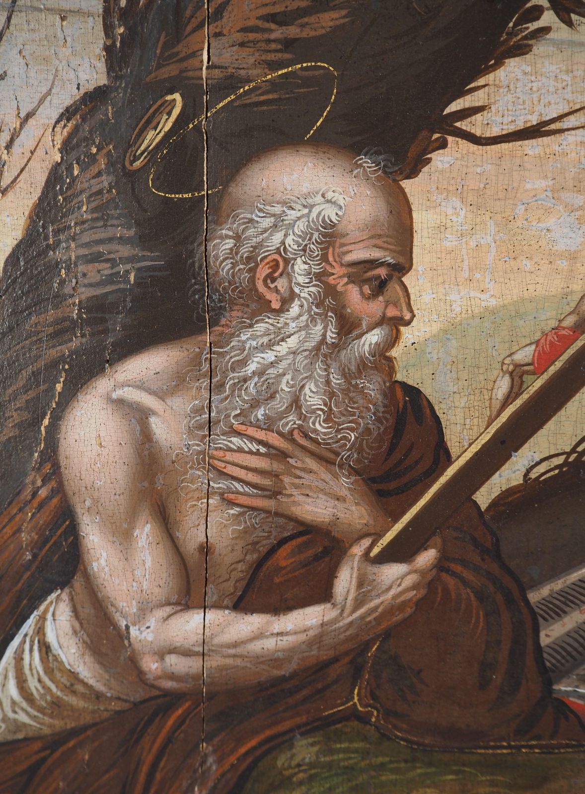 Unknownitalian School Of The 17th Century : Saint Jerome With A Lion   Oil Painting photo buy