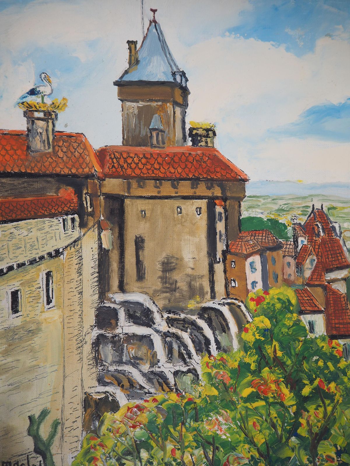 élisée Macletalsace : Haut Kœnigsbourg Castle   Original Oil On Canvas, Handsigned, C. 1930 photo for sale