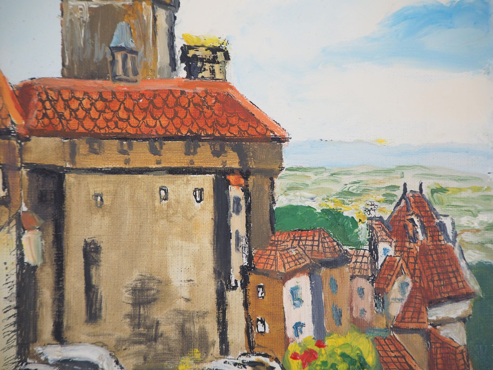 élisée Macletalsace : Haut Kœnigsbourg Castle   Original Oil On Canvas, Handsigned, C. 1930 photo vinterior