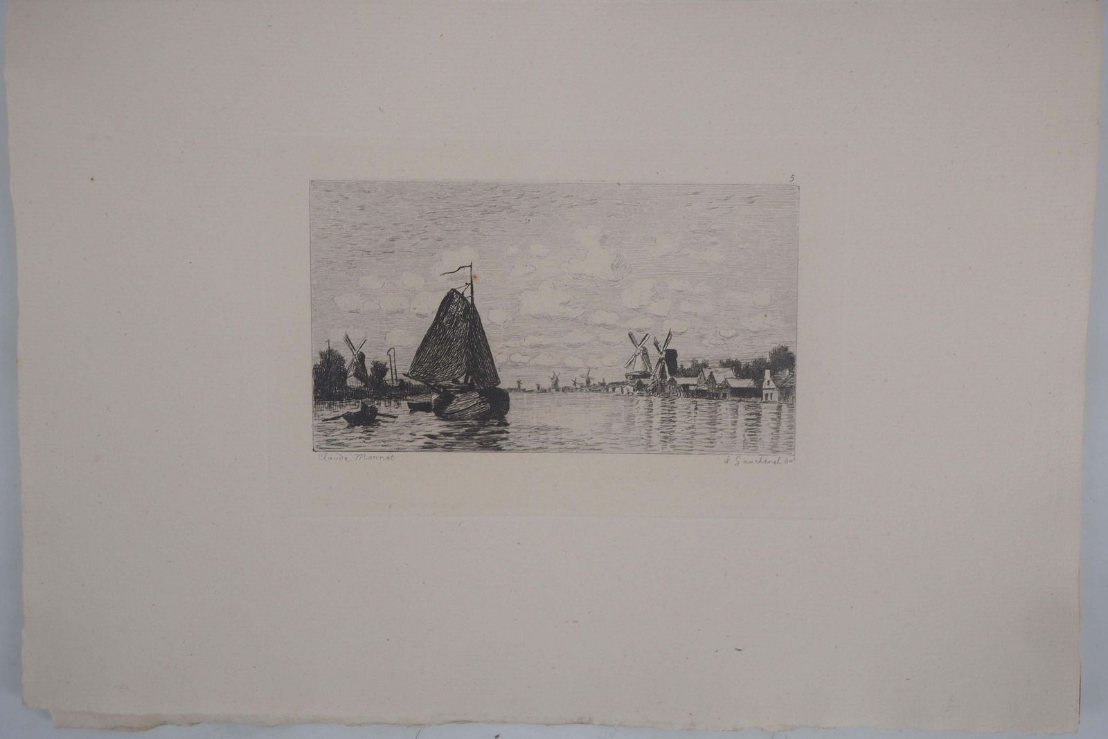 Windmills In Holland   Original Etching   Ed. Durand Ruel, 18731873 photo furniture
