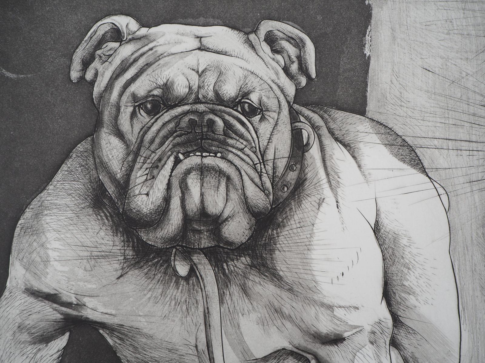 Pierre Yves Trémoisbulldog And Woman   Original  Handsigned Etching1974 photo 425.0